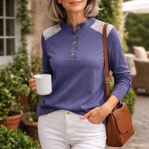 Brooks Brothers Women’s Blue Patterned Pullover Sweater • Size M